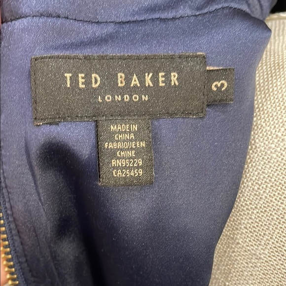 Ted Baker London Blue and Gold Midi Dress - Picture 6 of 7